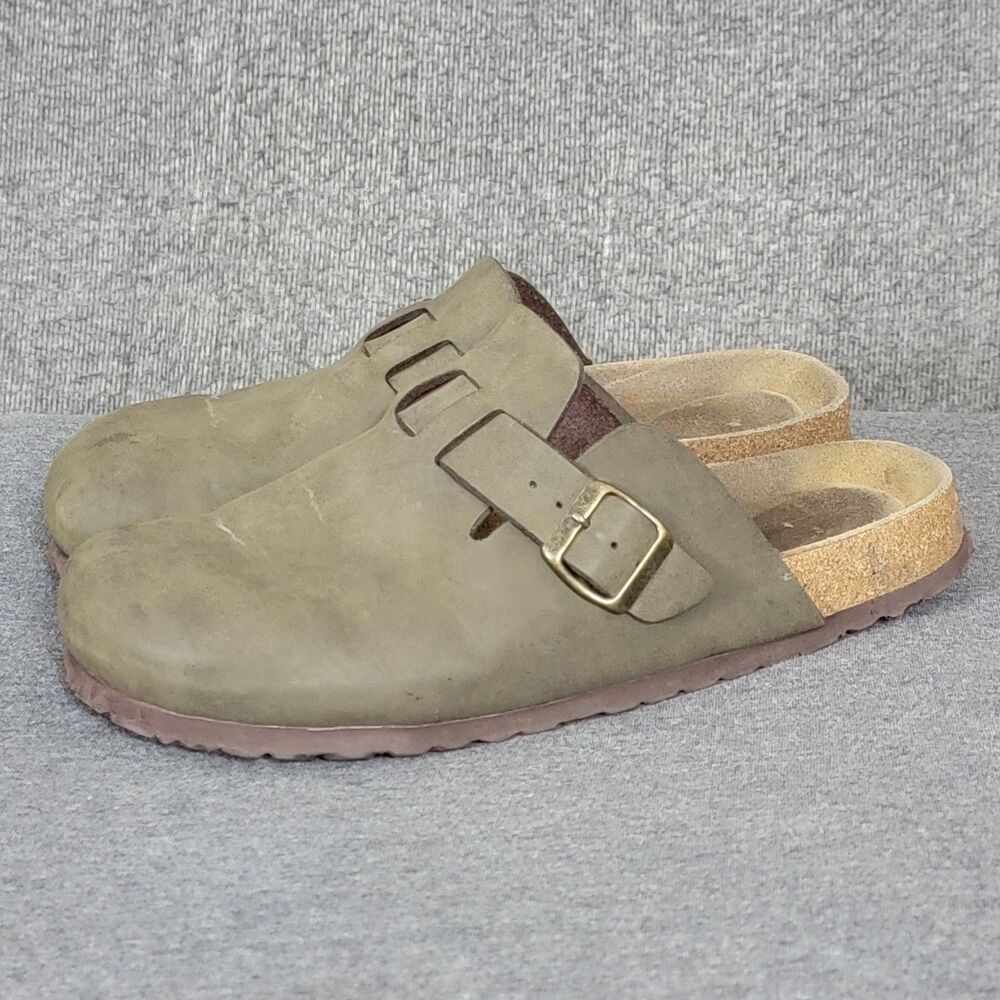 CushionAire Haze Clogs Mens 10 Green Comfortable Slip-On Clogs with Arch